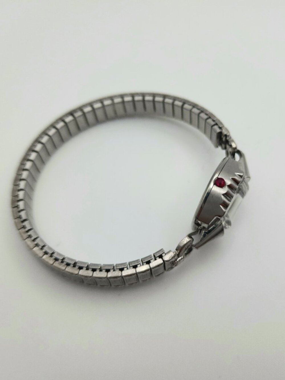 Upcycled Vintage 1954 Bulova Reliquary Bracelet-Almandine Garnets-Faceted Ruby - Picture 2 of 4